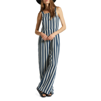 Women's Brixton Mykonos Stripe Jumpsuit 2024 Pant in Blue size X-Small | Cotton