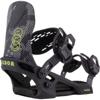 Kid's Arbor Sapling Snowboard Bindings 2026 in Black size Small/Medium | Nylon