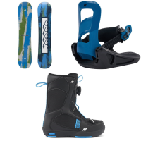 Kid's K2 Lil Mini Snowboard 2026 - 100 Package (100 cm) + XS Kids in Blue size 100/Xs | Nylon