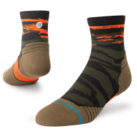 Stance Primal Light Quarter Socks 2024 in Green size Medium | Nylon/Cotton/Elastane