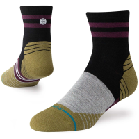 Women's Stance Minimal Light Wool Quarter Socks 2024 in Black size Medium | Nylon/Wool/Elastane