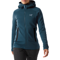 Women's Arc'teryx Kyanite Hoodie 2026 in Blue size X-Small | Nylon/Elastane/Polyester