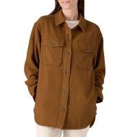 Women's Patagonia Fjord Loft Overshirt Jacket 2024 in Brown size Medium | Cotton