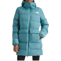 Women's The North Face Gotham Parka Jacket 2024 in Blue size Medium | Polyester/Plastic