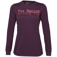 Women's Fox Racing Fox Ranger DriRelease Mid Long-Sleeve Jersey 2024 in Purple size Small | Cotton/Polyester
