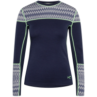 Women's Kari Traa Sara Long-Sleeve Top 2025 Blue in Navy Blue size Small | Wool/Micron