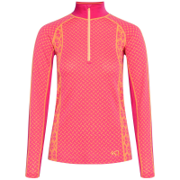 Women's Kari Traa Lekker Half-Zip Top 2025 in Pink size Large | Wool/Polyester