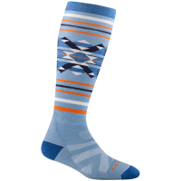 Women's Darn Tough Snowscape OTC Lightweight Cushion Socks 2025 in Blue size Small | Nylon/Spandex/Wool