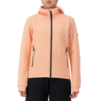 Women's Mons Royale Arcadia Fleece Hoodie 2025 in Orange size X-Small | Wool/Elastane/Polyester