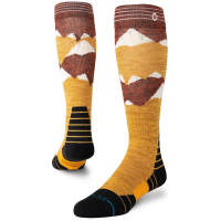 Stance Windy Peaks Mid Wool Snow Socks 2025 in Gold size Large | Nylon/Wool/Elastane
