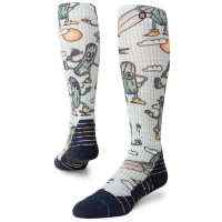 Stance Feeling Pickled Mid Poly Snow Socks 2025 in Green size Medium | Nylon/Elastane/Polyester
