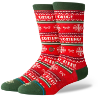 Stance I Know Him Crew Socks 2024 in Red size Large | Nylon/Cotton/Elastane