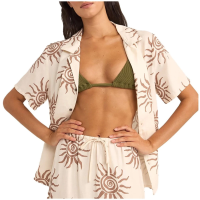 Women's Rhythm Seafarer Short-Sleeve Shirt 2025 in Brown size Small