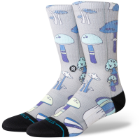 Stance Microbial Crew Socks 2025 in Gray size Large