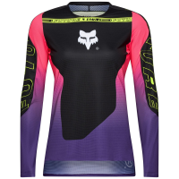 Women's Fox Racing Flexair Long-Sleeve Jersey 2025 in Black size Medium | Elastane/Polyester