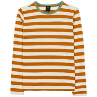 Women's Finisterre Eldon Stripe Long-Sleeve T-Shirt 2025 in Brown size 8 | Cotton