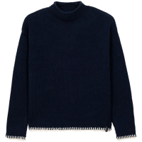 Women's Finisterre Blanket Stitch Taran Sweater 2025 in Blue size 10 | Wool