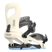 Women's Rome Brass Snowboard Bindings 2024 in White size Medium/Large | Aluminum