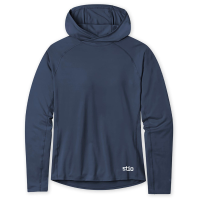 Women's Stio Hylas Hooded Pullover 2025 in Blue size Small | Spandex/Polyester