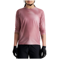 Women's Peppermint Cycling Co. Trail 3/4 Jersey 2025 in Pink size Large | Polyester