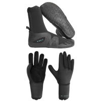 Vissla 5mm 7 Seas Round Toe Wetsuit Boots 2025 - 10 Package (10) + X-Large Gloves in Black size 10/Xl | Neoprene