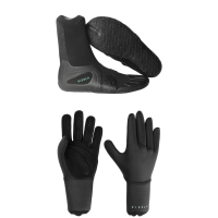 Vissla 3mm 7 Seas Split Toe Wetsuit Boots 2025 - 7 Package (7) + M Gloves in Black size 7/M | Neoprene