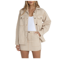 Women's Rhythm Willa Stripe Jacket 2025 in White size X-Small | Cotton