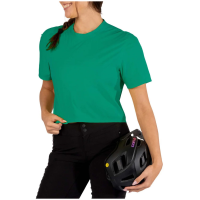 Women's Shredly Beyond Tech Boxy T-Shirt 2025 in Green size Small | Spandex/Polyester