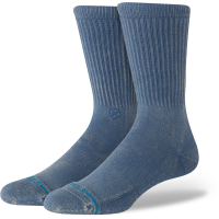 Stance Icon Dyed Crew Socks 2025 in Blue size Large | Nylon/Cotton/Elastane