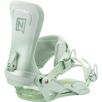 Women's Nitro Poison Snowboard Bindings 2026 in Green size Small/Medium | Aluminum/Rubber