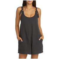 Women's Volcom Lil Tie Strap Romper 2025 in Black size Small | Cotton