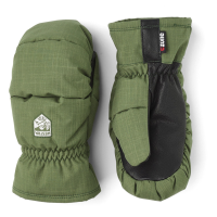 Kid's Hestra Foss Jr. Mittens 2025 in Green size 3 | Spandex/Polyester/Micron