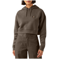 Women's Dickies Oakport Cropped Hoodie 2025 in Brown size Small | Cotton/Polyester