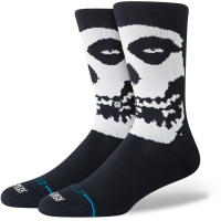 Stance Beware Crew Socks 2025 in Black size Large | Cotton
