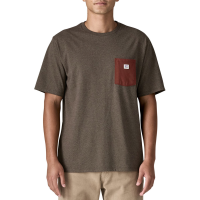 Patagonia Shop Sticker Pocket Responsibili T-Shirt Men's 2025 in Brown size Large | Cotton/Polyester