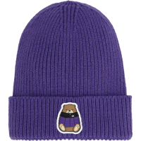 Kid's The North Face Logo Box Cuffed Beanie Hat 2026 in Purple | Elastane/Polyester