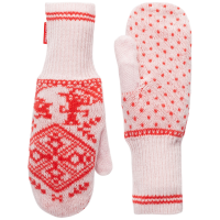 Women's Kari Traa Saga Knit Mittens 2026 in Pink size 7 | Wool/Polyester