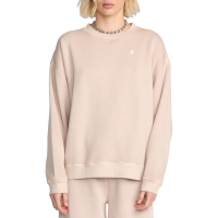 Women's Volcom Stone Soft Crew Sweater 2025 Pink in Khaki size Medium | Cotton/Polyester