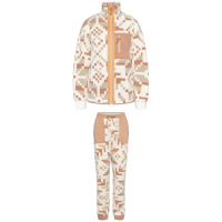 Women's Kari Traa Ane Pile Jacket 2025 - Small Pink Package (S) + M Sweatpants in Light Brown size Small/Medium | Elastane/Polyester