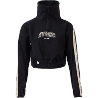 Women's Eivy Peg Zip Cropped Fleece 2025 in Black size Small | Polyester