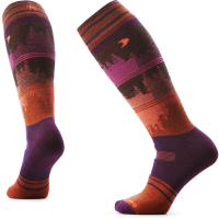 Women's Smartwool Snowboard Full Cushion Twilight Vista OTC Socks 2026 in Red size Large | Nylon/Wool/Elastane