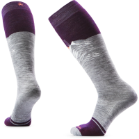 Women's Smartwool Snowboard Targeted Cushion Valley Sunset OTC Socks 2026 in Gray size Medium | Nylon/Wool/Elastane