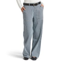 Women's Brixton Jane Utility Wide Leg Pants 2025 Blue in White size 29" | Cotton
