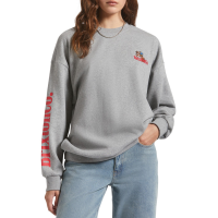 Women's Brixton Inwood Oversized Fleece 2025 in Gray size Large | Cotton/Polyester