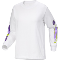 Women's Arc'teryx Kragg Cotton Sticker Crew Long-Sleeve T-Shirt 2025 in White size Medium