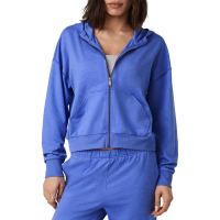 Women's Vuori Halo Modern Full Zip Hoodie 2025 in Blue size X-Small | Elastane/Polyester