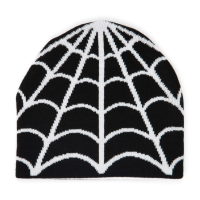 Corduroy Cobweb Reversible Skully Beanie Hat 2026 in Black