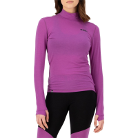 Women's Mons Royale Cascade Base Layer Mock Neck Long Sleeve Top 2026 in Purple size 2X-Large | Nylon/Wool/Elastane