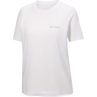 Women's Arc'teryx Kragg SL Cotton Blurred Bird Crew Short-Sleeve T-Shirt 2025 in White size Small