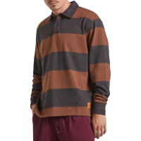 Brixton Union Heavyweight Rugby Polo Men's 2025 in Brown size Large | Cotton